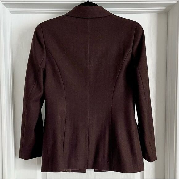 Pierre Cardin 1970s Notched Lapels Single-Breasted Jacket Chocolate Sz 80A IT4 - Picture 3 of 13